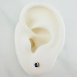 Bezel Stud Earrings 0.45gr / 3mm Yellow Gold 18K &