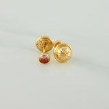 Bezel Stud Earrings 0.5gr / 3mm Yellow Gold 18K &