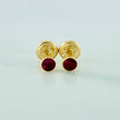 Bezel Stud Earrings 0.45gr / 3mm Yellow Gold 18K &