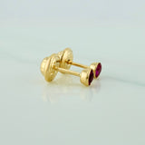 Bezel Stud Earrings 0.45gr / 3mm Yellow Gold 18K &