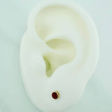 Bezel Stud Earrings 0.45gr / 3mm Yellow Gold 18K &