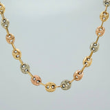 Rustic Chain Gc 9.75 g / 18 in / 4.8 mm Three Golds 18K