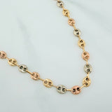 Rustic Chain Gc 9.75 g / 18 in / 4.8 mm Three Golds 18K
