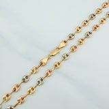 Rustic Chain Gc 9.75 g / 18 in / 4.8 mm Three Golds 18K