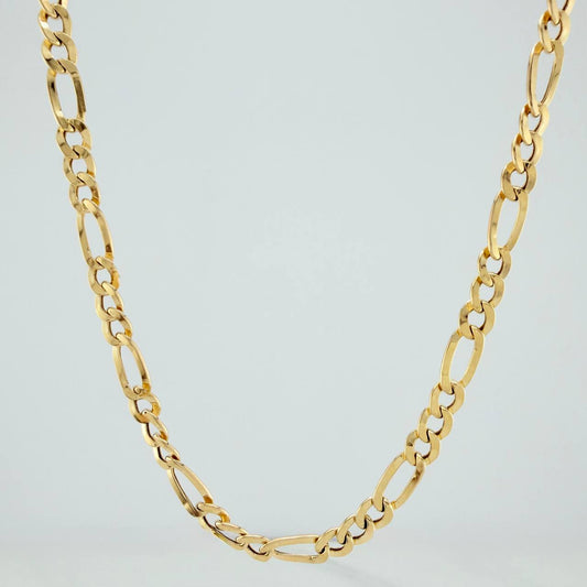 Cadena Figaro 7.7gr / 28 in / 2.05mm Oro Amarillo +1 18K &