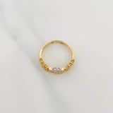 Anillo Corona Princess 3.1 g / T6 1/2 Dos Oros Amarillo Blanco 18K