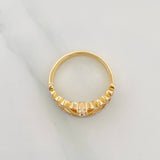 Crown Heart Ring 4.95 g / T6 3/4 Two-Tone Yellow White Gold 18K