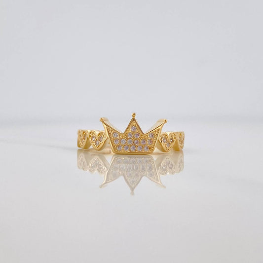 Crown Hearts Ring 2.8g / T8 Yellow Gold 18K