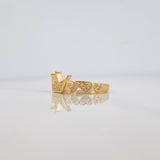 Crown Hearts Ring 2.55 g / T7 18K Yellow Gold