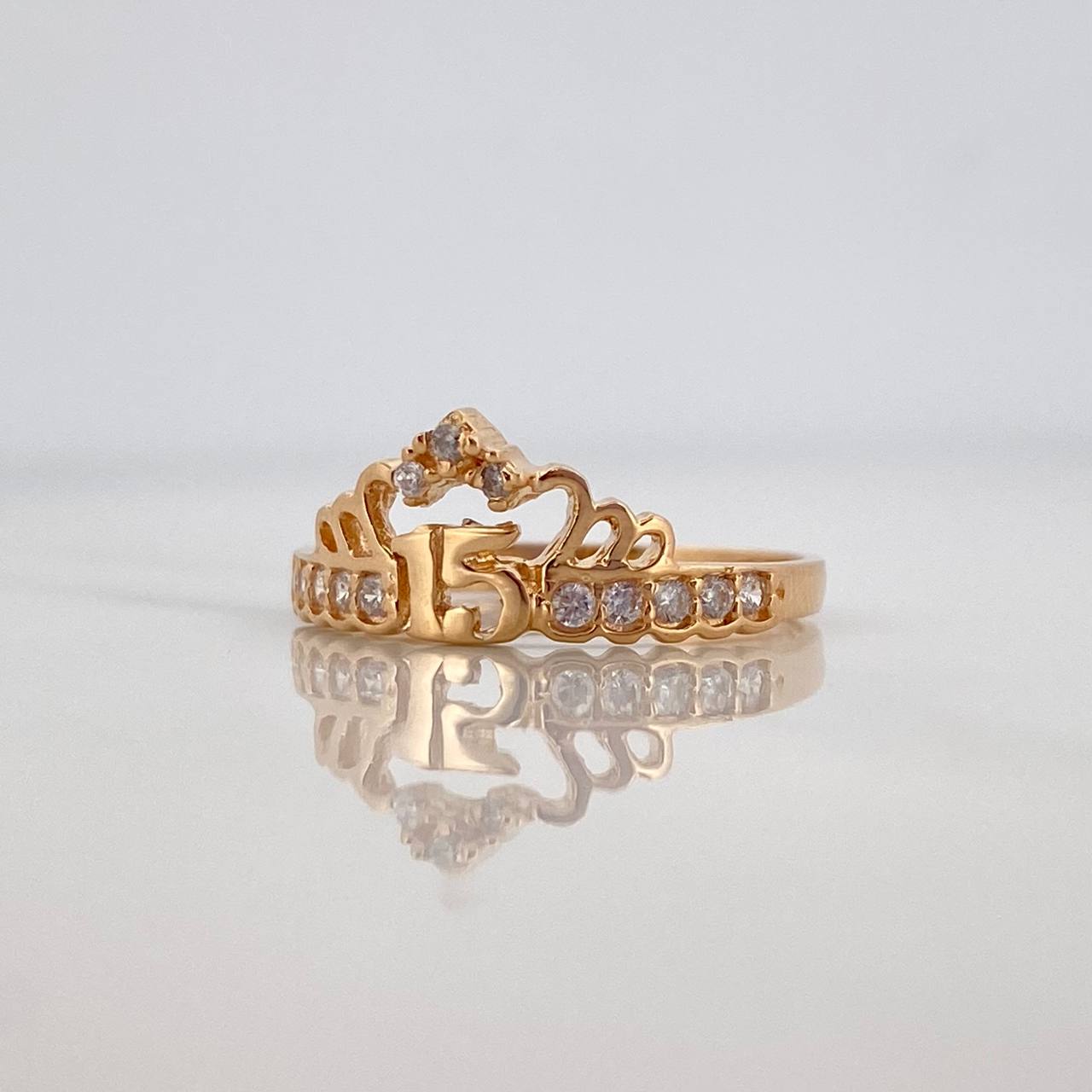 Anillo Corona 15S 2.25 g / T7 Oro Amarillo 18K