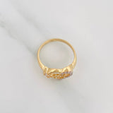 Heart and Star Ring 15S 2.75 g / T6 Two Yellow White Gold 18K