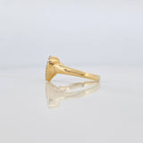 Heart and Star Ring 15S 2.75 g / T6 Two Yellow White Gold 18K