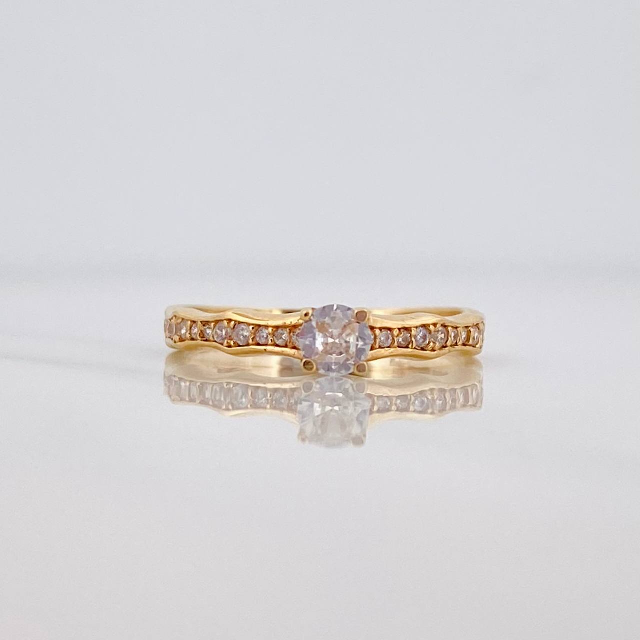 Solitaire Ring 2.1 g / T6 3/4 Yellow Gold 18K