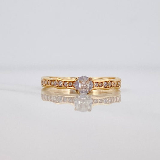 Solitaire Ring 2.1 g / T6 3/4 Yellow Gold 18K