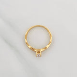 Solitaire Ring 2.1 g / T6 3/4 Yellow Gold 18K