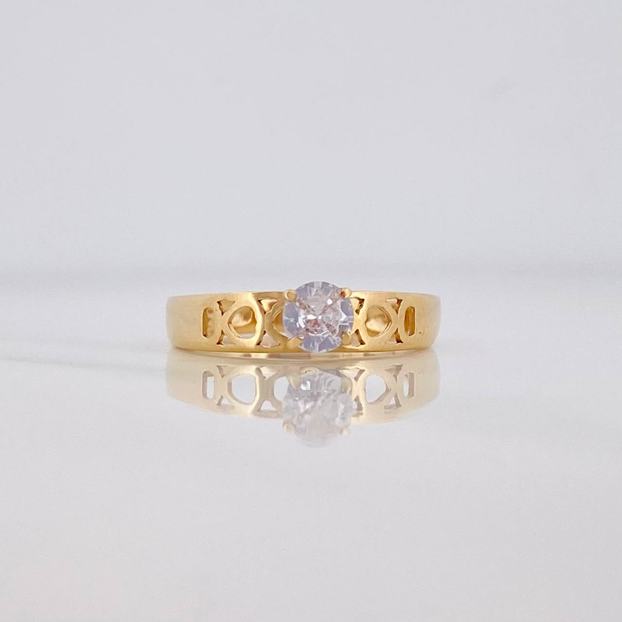 Anillo Banda Corazones 1.95 g / T6 Oro Amarillo 18K