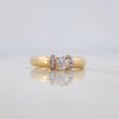 Solitaire Ring 2.6 g / T5 3/4 Two Yellow White Gold 18K