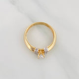 Solitaire Ring 2.6 g / T5 3/4 Two Yellow White Gold 18K