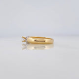Solitaire Ring 2.6 g / T5 3/4 Two Yellow White Gold 18K