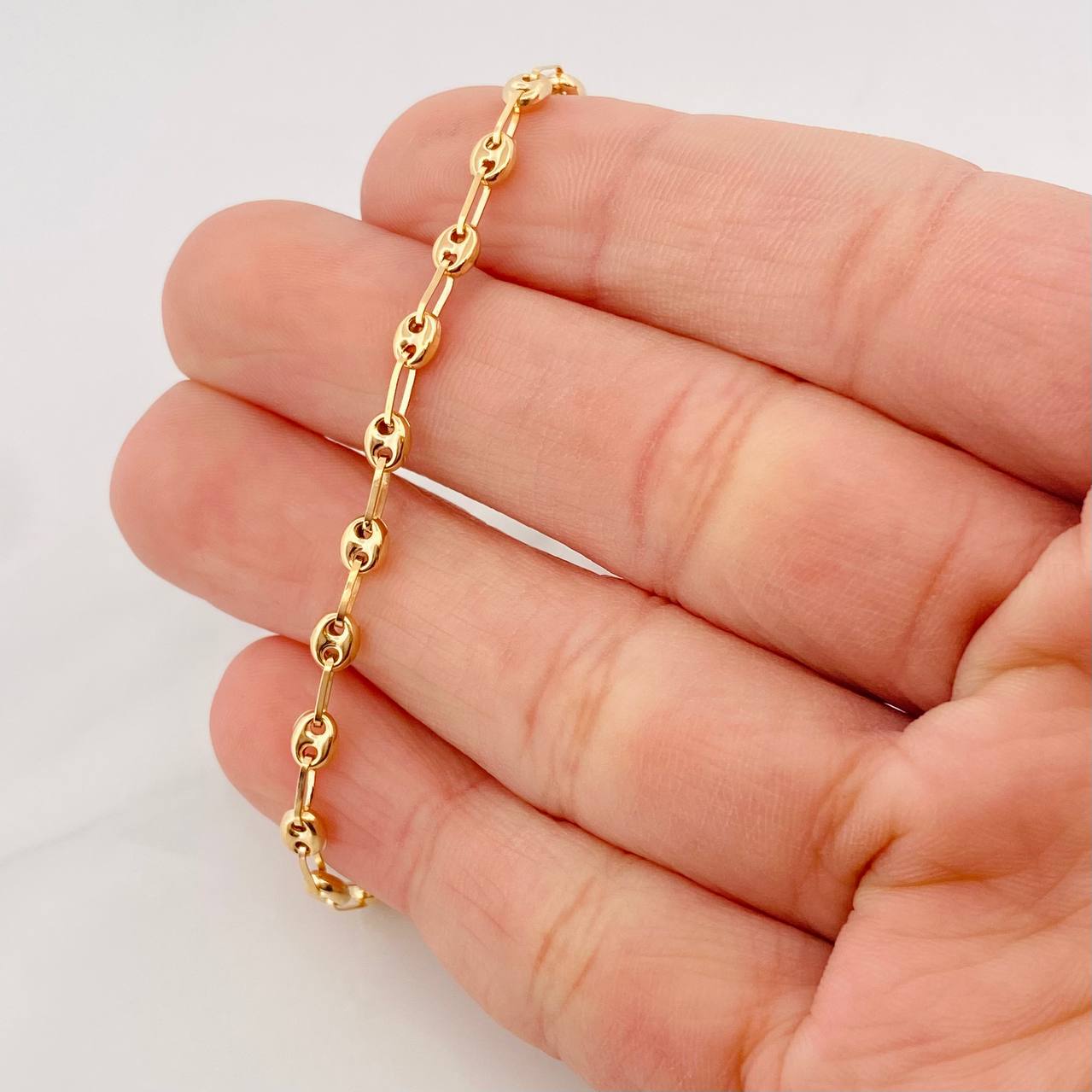 Tobillera GC 3.35g / 10 3/4 in / 3.26mm Oro Amarillo 18K