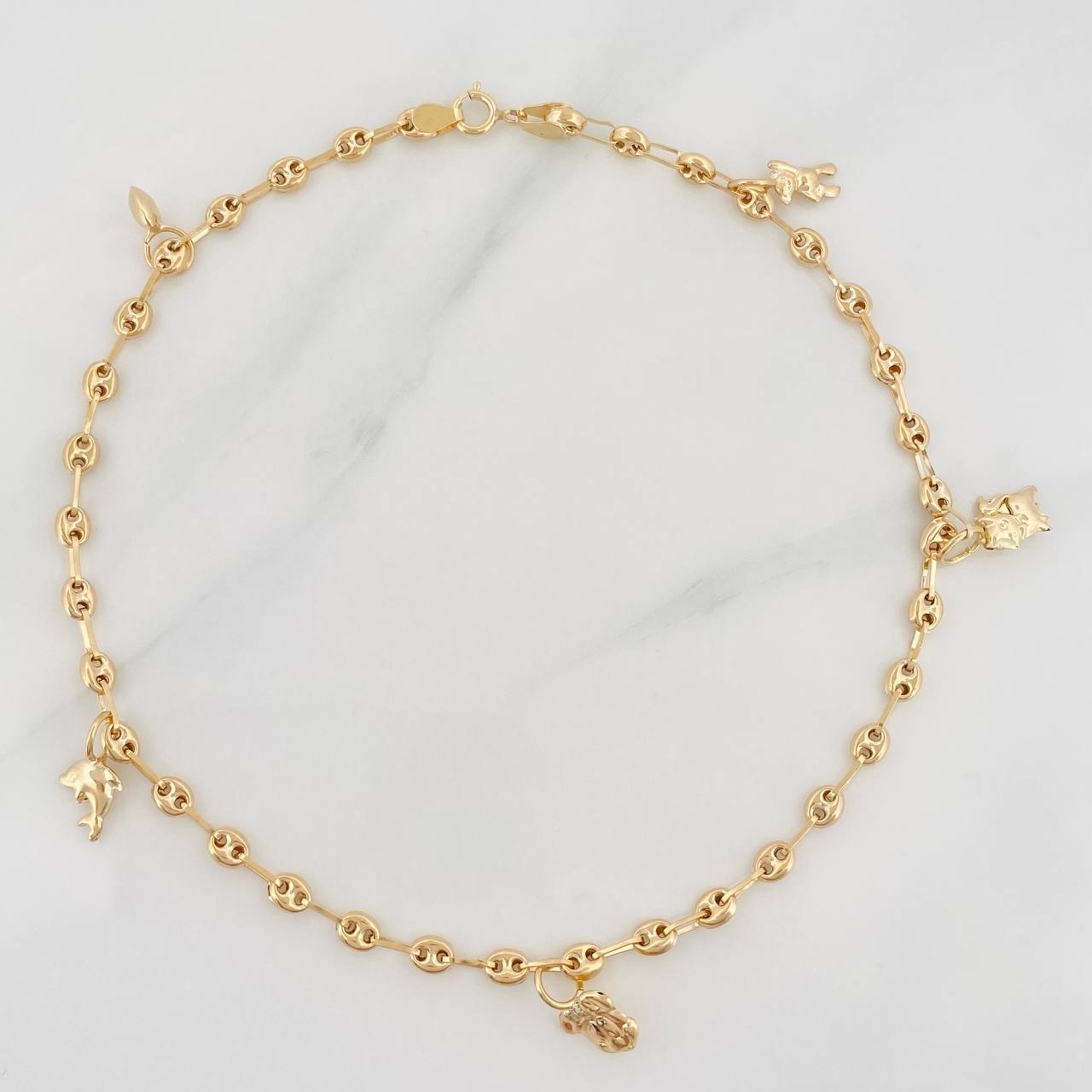 Tobillera GC 4.05g / 10 1/4 in / 3.31mm Oro Amarillo 18K
