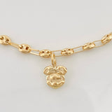 Tobillera GC 4.05g / 10 1/4 in / 3.31mm Oro Amarillo 18K