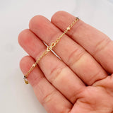 Tobillera Aro Seguido Infinito 1.95g / 9 3/4 in / 1.43mm Tres Oros 18K
