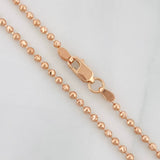 Tobillera Militar Diamantado 3.35g / 9 3/4 in / 1.81mm Oro Rosa 18K
