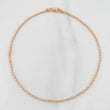 Tobillera Militar Diamantado 3.35g / 9 3/4 in / 1.81mm Oro Rosa 18K