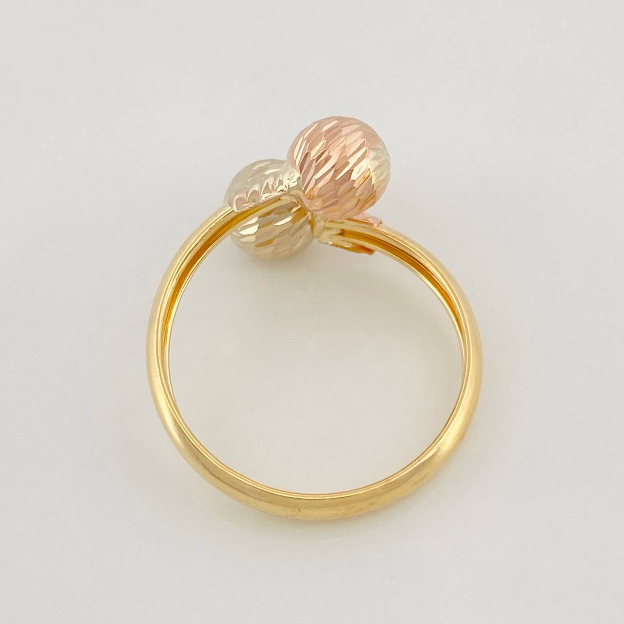 Anillo Tu y Yo 1.7g / T9 1/4 Tres Oros 18K