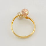 Anillo Tu y Yo 1.65g / T7 Tres Oros 18K