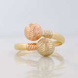 Anillo Tu y Yo 1.7g / T9 Tres Oros 18K