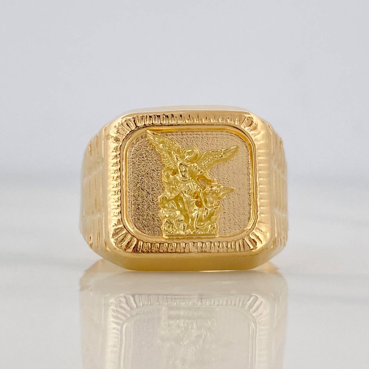 Anillo Arcangel San Miguel 3.45g / T10 Oro Amarillo 18K