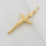 Pendant Cross Christ 1.3g / 1 1/2 in Yellow Gold 18K