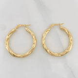 Hoop Earrings Emmi 3.1g / 1 1/4 in 18K Yellow Gold
