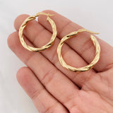 Hoop Earrings Emmi 3.1g / 1 1/4 in 18K Yellow Gold