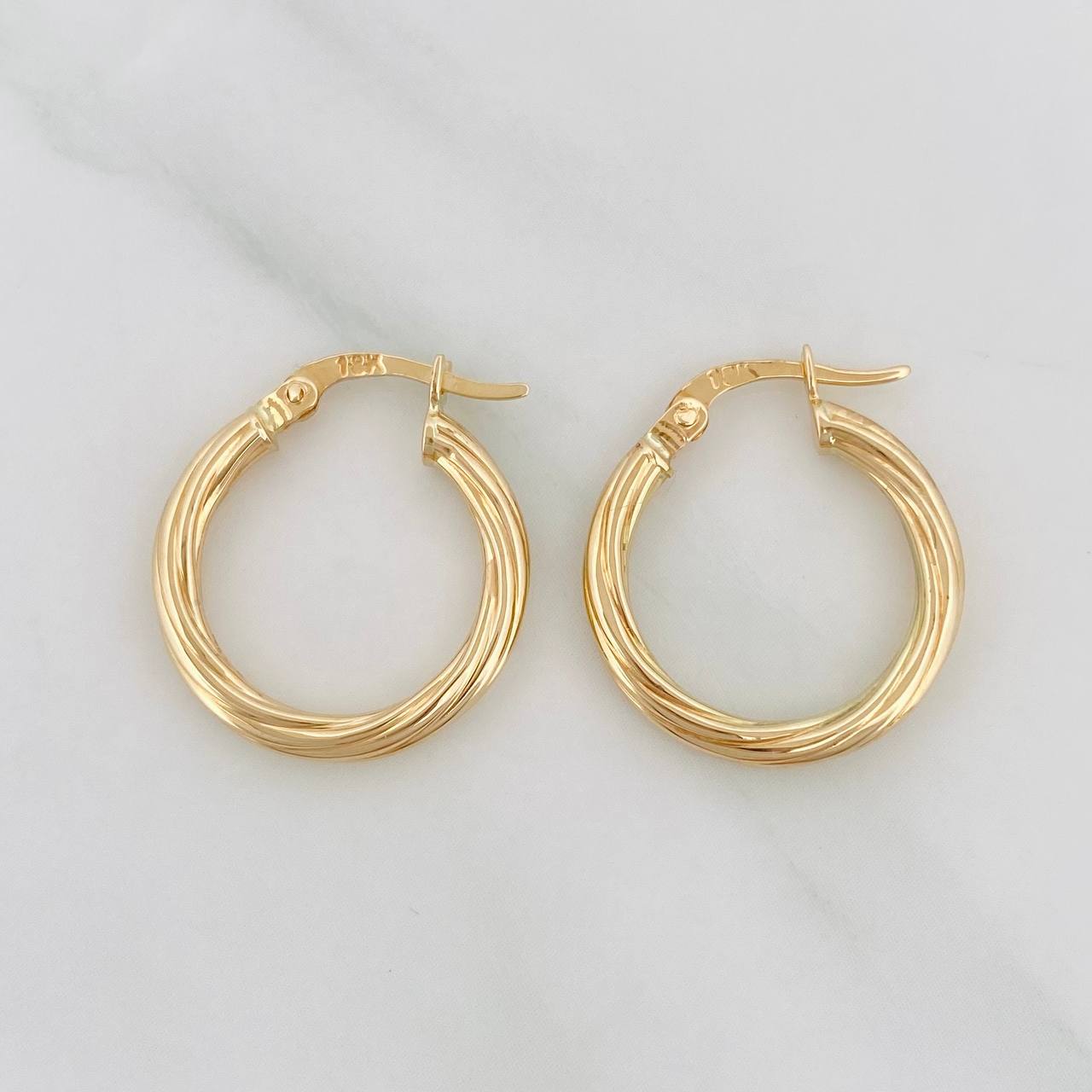 Hoop Earrings Arielle 1g / 1/2 in Yellow Gold 18K