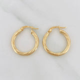 Hoop Earrings Arielle 1g / 1/2 in Yellow Gold 18K