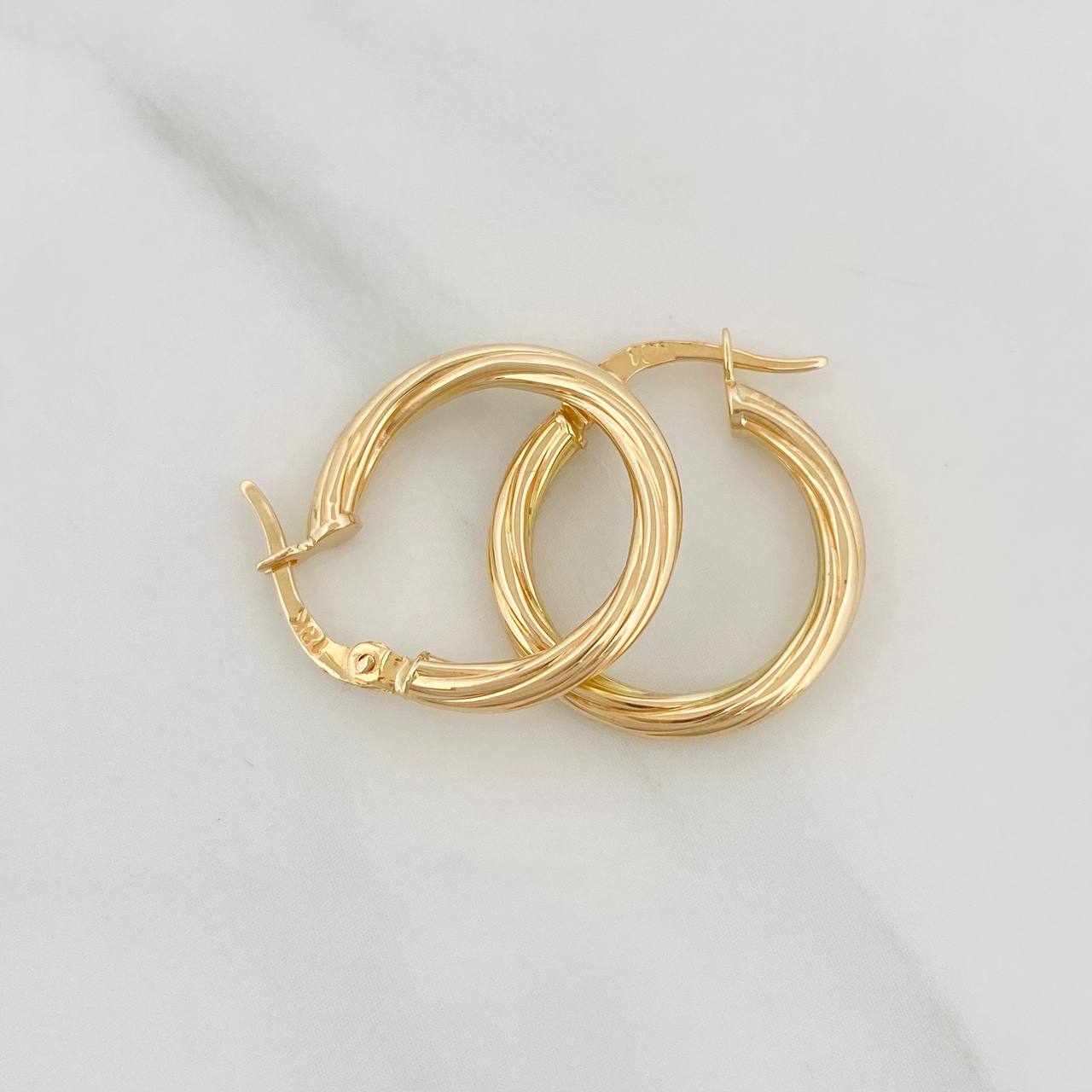 Hoop Earrings Arielle 1g / 1/2 in Yellow Gold 18K