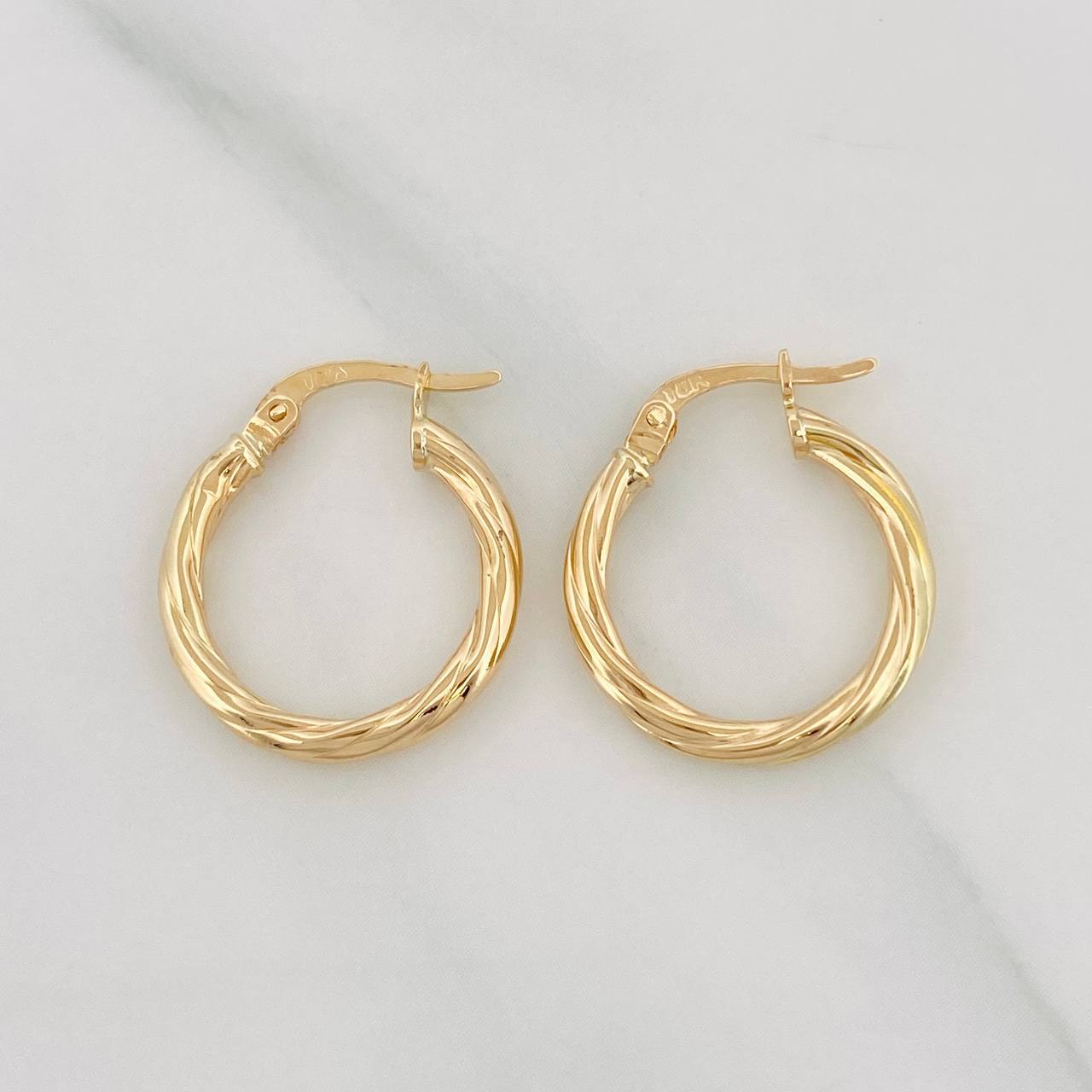 Candongas Ivy 1.35g / 3/4 in Oro Amarillo 18K
