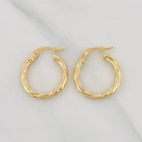 Candongas Ivy 1.35g / 3/4 in Oro Amarillo 18K