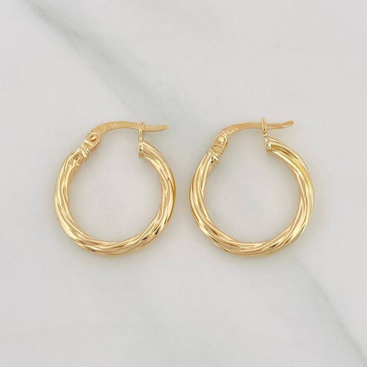 Candongas Ivy 1.5g / 3/4 in Oro Amarillo 18K
