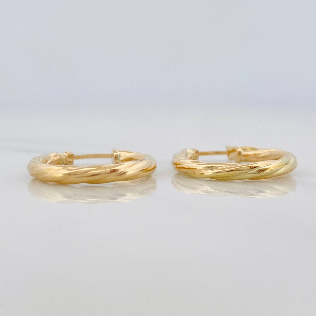 Candongas Ivy 1.35g / 3/4 in Oro Amarillo 18K