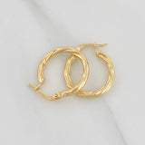 Candongas Ivy 1.35g / 3/4 in Oro Amarillo 18K
