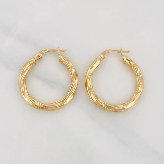 Hoop Earrings Emmi 2.15g / 1 in Yellow Gold 18K
