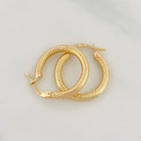 Hoop Earrings Lore 1.6g / 3/4 in 18K Yellow Gold