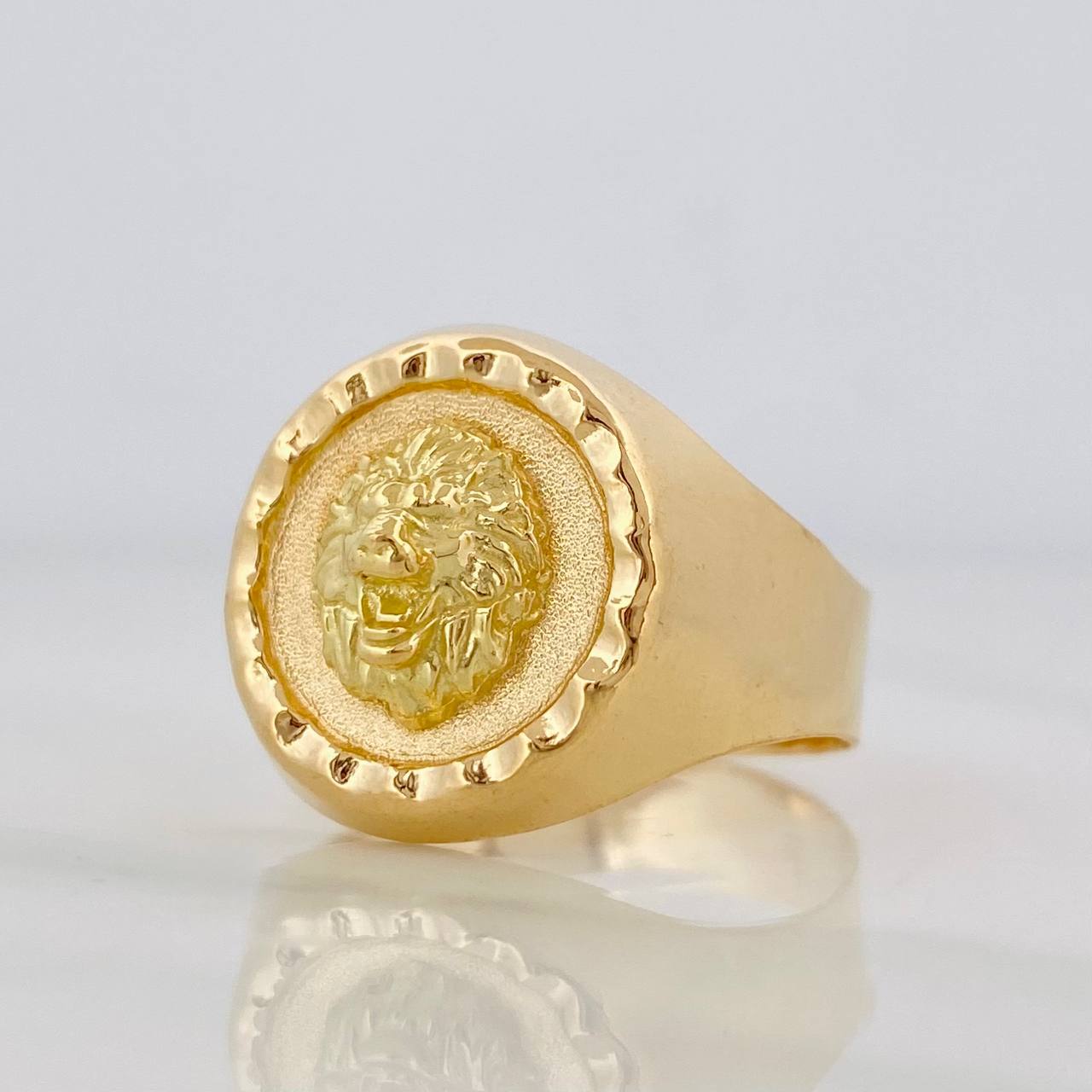 Anillo Leon 3.85g / T9 1/2 Oro Amarillo 18K