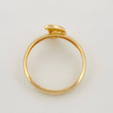 Half Moon Ring 1g / Size 7 1/2 Yellow Gold 18K