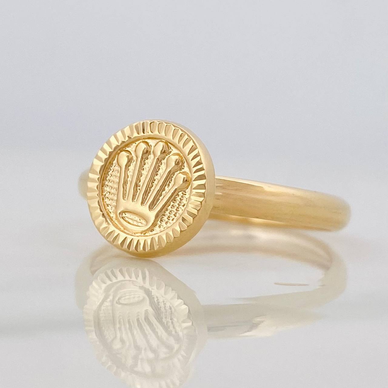 Crown Ring 1.1g / T8 1/2 Yellow Gold 18K
