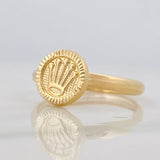 Crown Ring 1.1g / T8 1/2 Yellow Gold 18K